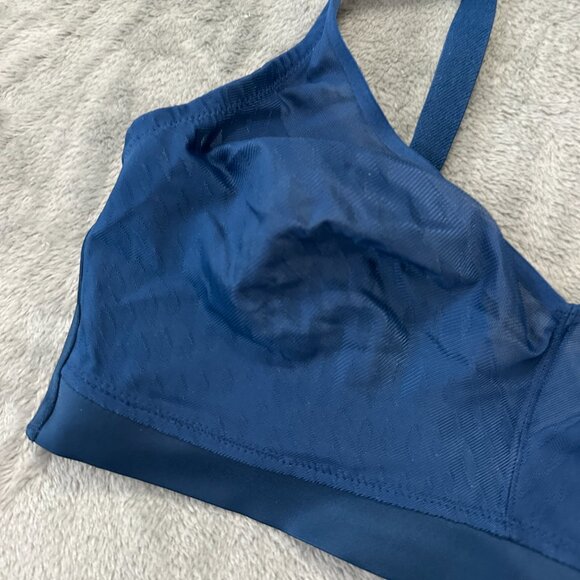 Wacoal Elevated Alllure Wire Free Bra Women's size 38DD Blue 852336 - Picture 2 of 4